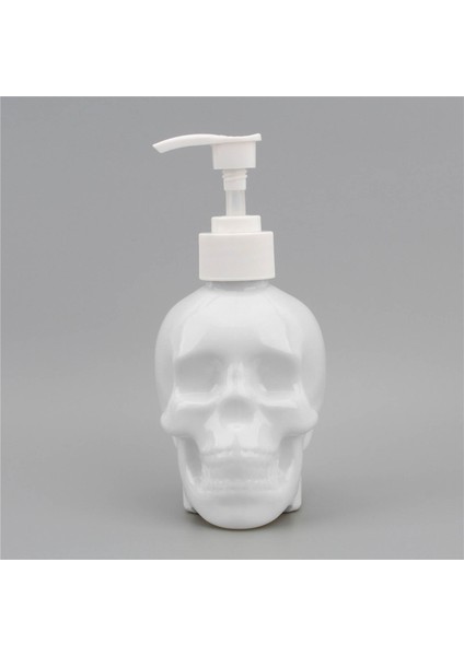 Beyaz Stil Banyo Için Plastik Kafatası Heykeli El Sabunu Şişesi Şampuan Duş Jeli Şişesi (Yurt Dışından)