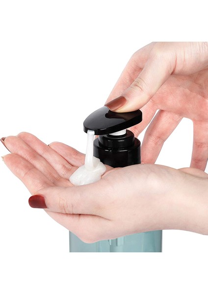 500ML Mavi Stil Boş Sabun Pompalı Şişe Yeniden Doldurulabilir Losyon Saç Kremi Şampuan Konteyner Şişe Su Geçirmez Etiketler ile (Yurt Dışından) fiyatları