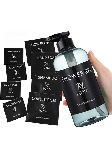 500ML Mavi Stil Boş Sabun Pompalı Şişe Yeniden Doldurulabilir Losyon Saç Kremi Şampuan Konteyner Şişe Su Geçirmez Etiketler ile (Yurt Dışından) indirimleri