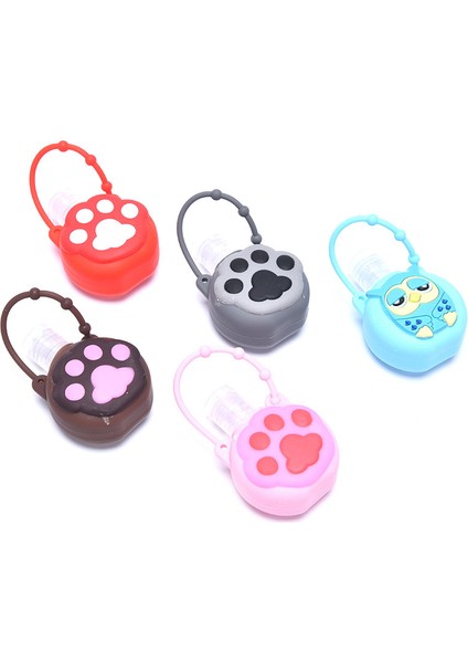 As Picture Shows 30ML Çizgi Film Kedi Pati Baykuş Yuvarlak Şişe Kılıfı Silikon Jel Kılıf El Dezenfektanı Için (Yurt Dışından) indirimleri