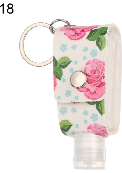 No.18 Tarzı Yeni 30ML Kapaklı El Dezenfektanı Şişesi Taşınabilir Seyahat Kapları El Yıkama Jeli Alt Şişe Anahtarlık Taşıyıcı ile (Yurt Dışından)