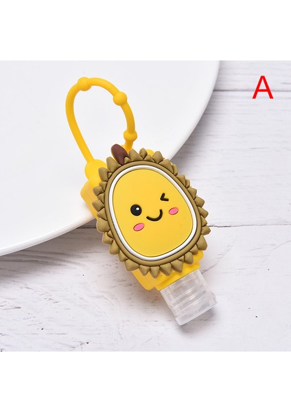 Turuncu Tarzı 1 Adet Sevimli Karikatür 30ML Mini El Dezenfektanı Bölünmüş Şişeler Taşınabilir Ayrılabilir Kapak Silikon Banyo Duş El Jeli Tutucu (Yurt Dışından)