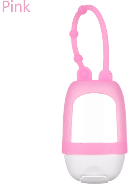 Pembe Stil Yeni 30ML Mini Boş El Dezenfektanı Şişesi Dolum Konteynerleri Yeniden Kullanılabilir Silikon Koruyucu Kılıf Alt Seyahat Aksesuarları (Yurt Dışından)