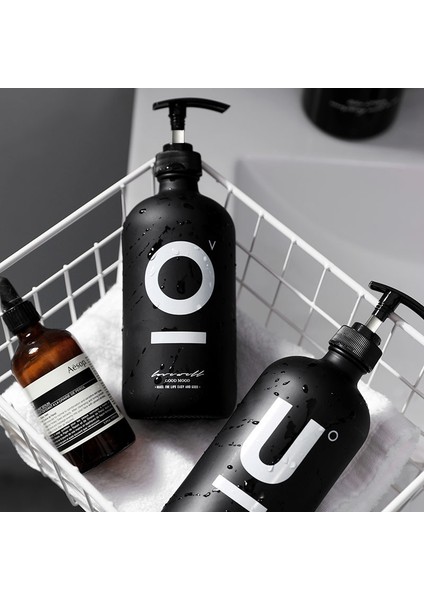 U Tarzı 500ML Banyo Sabunluk Şampuan Duş Jeli Saç Kremi Siyah Cam Boş Şişe Mutfak Deterjanı Saklama Şişesi (Yurt Dışından) fırsatları