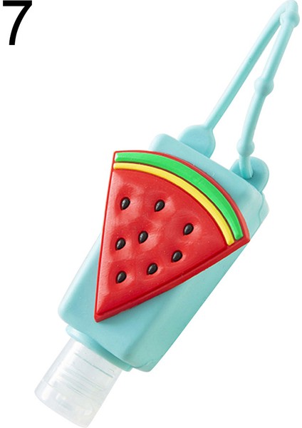 No.7 Tarzı El Dezenfektanı Silikon Şişe Tutucu 30 ml Karikatür Meyve Dondurma Şekilli Su Içmeyen El Dezenfektanı Şişe Tutucu RERI889 (Yurt Dışından)