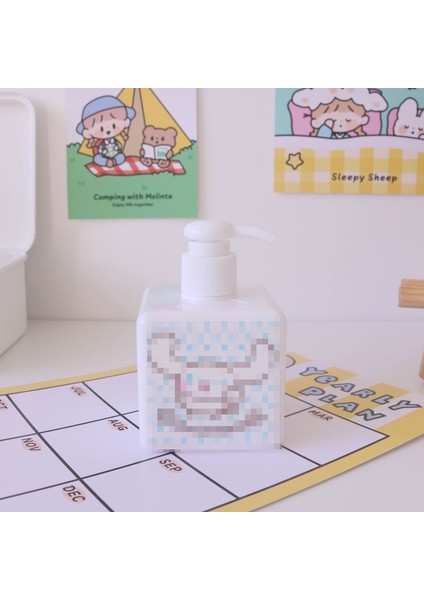 H Tarzı Sevimli Taşınabilir Yeniden Kullanılabilir Seyahat El Pompası Sıvı Sabun Dispenseri Banyo Şampuan Duş Jeli Losyon Basın Pompası Şişe 250ML (Yurt Dışından) modelleri