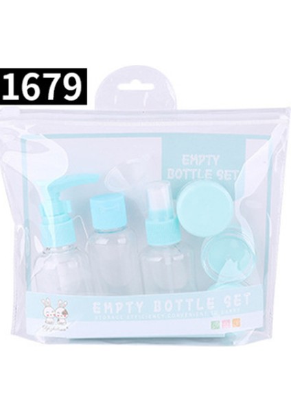 8 Adet Mavi 1679 Stili Seyahat Makyaj Şişeleri Plastik Mini Kozmetik Yüz Kremi Kapları Şeffaf Boş Konteyner Şişesi Kiti Aksesuarları (Yurt Dışından)