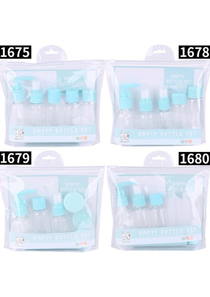 8 Adet Mavi 1679 Stili Seyahat Makyaj Şişeleri Plastik Mini Kozmetik Yüz Kremi Kapları Şeffaf Boş Konteyner Şişesi Kiti Aksesuarları (Yurt Dışından) modelleri