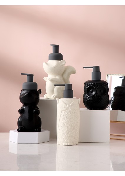 Mavi-S Tarzı Baykuş Sincap Losyon Şişesi Banyo Ürünleri Seramik Sabunluk El Yıkama Sıvısı Dağıtıcı Banyo Basın Şişesi ZM12 (Yurt Dışından) indirimleri