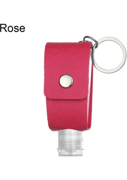 Gül Kırmızı Tarzı 30ML 30ML Taşınabilir Yeniden Kullanılabilir Seyahat El Dezenfektanı Şişe Kabuk Anahtarlık El Yıkama Jeli Depolama Şişesi (Yurt Dışından)