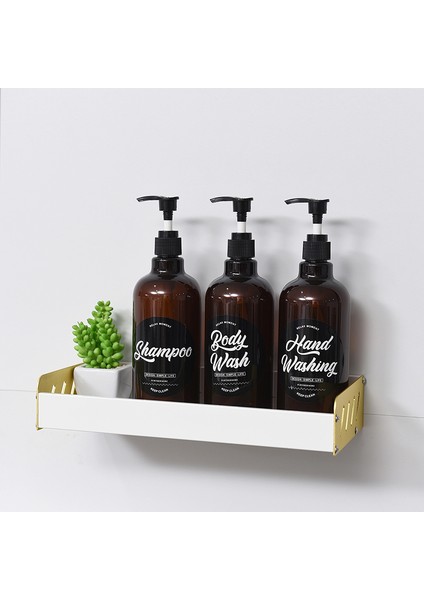 Şampuan Tarzı 1 Bilgisayar Banyo Duş Şampuan Kondisyoner Şişesi El Basma Sıvı Konteyner 500ML.9OZ Kahverengi Sabun Şişesi (Yurt Dışından)