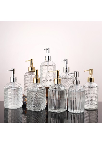 G Tarzı 400ML Lüks Şeffaf Cam Sabunluk Şişesi Mutfak El Dezenfektanı Şişesi Kozmetik Şampuan Vücut Yıkama Losyon Şişesi (Yurt Dışından) fırsatları