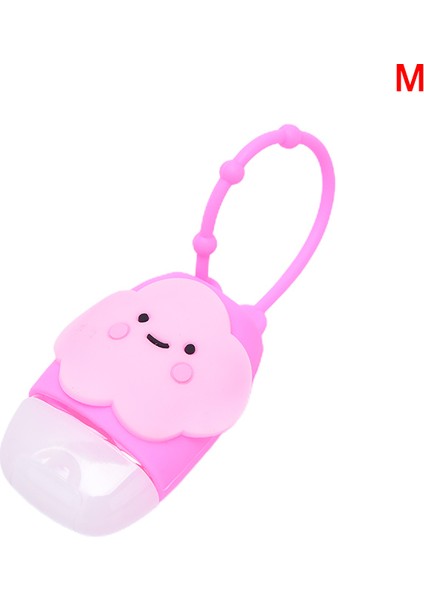 M Tarzı Karikatür Silikon El Dezenfektanı Kılıfı Anahtarlık Seyahat Taşınabilir Jel Tutucu Şişe (Yurt Dışından)