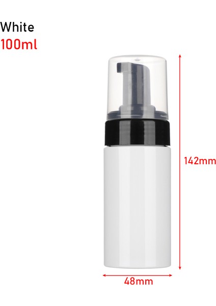 Beyaz Siyah 100ML Tarzı 150 ml Plastik Köpük Pompalı Şişe Boş Şişe Sıvı Kozmetik Şişe Temizleyici Sabun Dispenseri Köpük Şişesi (Yurt Dışından)