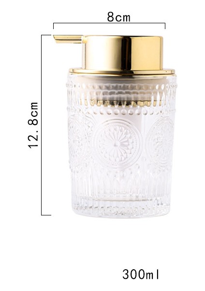 B 300ML Stili 1 Adet ml El Sabunu Kabarcıklı Şişe Kuzey Avrupa Şeffaf Cam Losyon Şişesi Bileklik El Dispenseri Banyo Aksesuarları (Yurt Dışından)