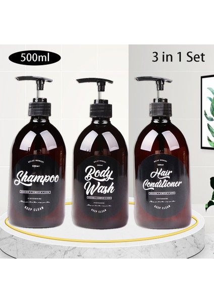 Saç Kremi-A Tarzı Nordik Banyo Sıvı Sabunluk Şampuan Şişesi Vücut Yıkama Saç Kremi Plastik Losyonlar El Basınca Sabunluk (Yurt Dışından) fırsatları