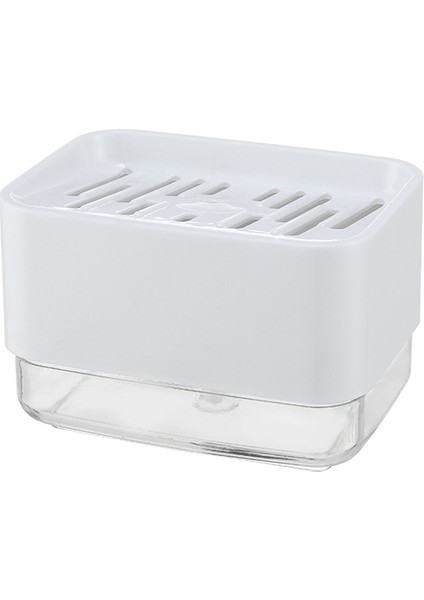 Beyaz Stil Sünger Tutuculu Sabun Pompalı Temizlik Sıvısı Dispenseri Organizatörü (Yurt Dışından)