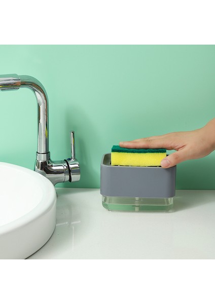 Beyaz Stil Sünger Tutuculu Sabun Pompalı Temizlik Sıvısı Dispenseri Organizatörü (Yurt Dışından) modelleri