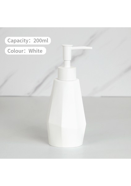 Beyaz Stil 200ML Banyo ve Mutfak Için Kaymaz Silikon Pedli Sıvı El Pompası Sabunluk (Yurt Dışından)
