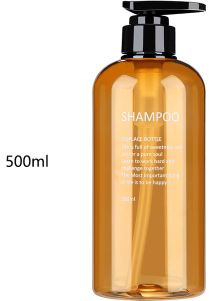 Kahverengi 500ML Tarzı Sabun Şişesi 300ML Basın Tipi Losyon Kahverengi Boş Şişe Banyo Şampuanı Büyük Kapasiteli Emülsiyon Kapsülü Sıvı Sabun Dağıtıcısı (Yurt Dışından)