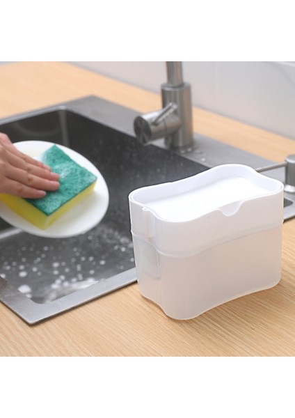 Gri Tarzı El Yıkama Sabun Kutusu Bulaşık Deterjanı Dispenseri Sünger Tutuculu Sıvı Verme Aracı (Yurt Dışından) fırsatları