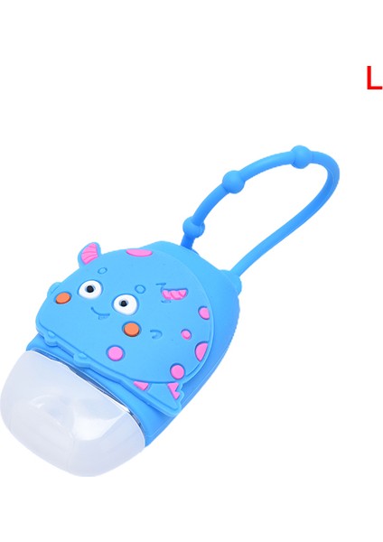 L Tarzı Karikatür Silikon El Dezenfektanı Kılıfı Anahtarlık Seyahat Taşınabilir Jel Tutucu Şişe (Yurt Dışından)