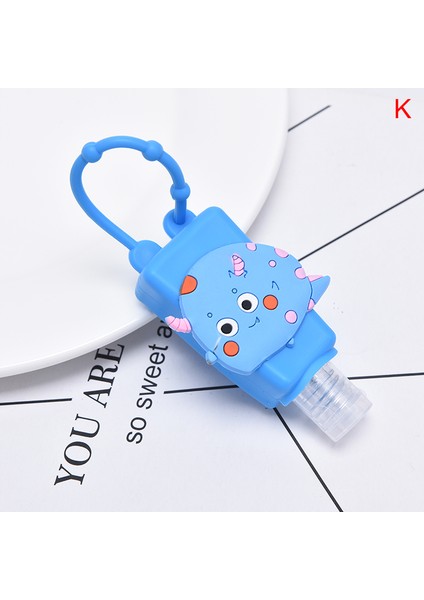 K Tarzı Sevimli Silikon Mini El Dezenfektanı El Jeli Tutucu Taşınabilir Güvenli Jel Tutucu Seyahat Şampuan Sabun Dispanser Şişe (Yurt Dışından)