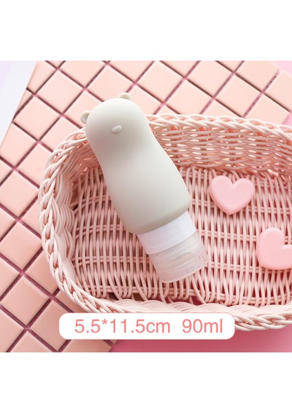 G Tarzı 88ML Sevimli Seyahat Kozmetik Şişeleri Silikon Jel Boş Kaplar Cilt Bakımı Duş Jeli Şampuan Kavanozları Araçları Taşınabilir Sıkma Dolum (Yurt Dışından)