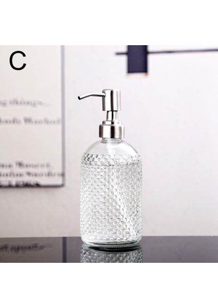 C Stili 400ML Vintage Cam Manuel Basınçlı Sıvı Sabun Dispenser Büyük Kapasiteli Kaymaz Depolama Şişeleri Ev Banyo Aksesuarları Için (Yurt Dışından)