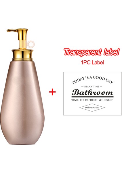 F Stili Losyon Sabun Dağıtıcı Şişe Doldurulabilir Duş Şampuanı Çamaşır Şişeleri Yeniden Kullanılabilir Banyo Oval Altın Basma Başlığı Şişeleme (Yurt Dışından)