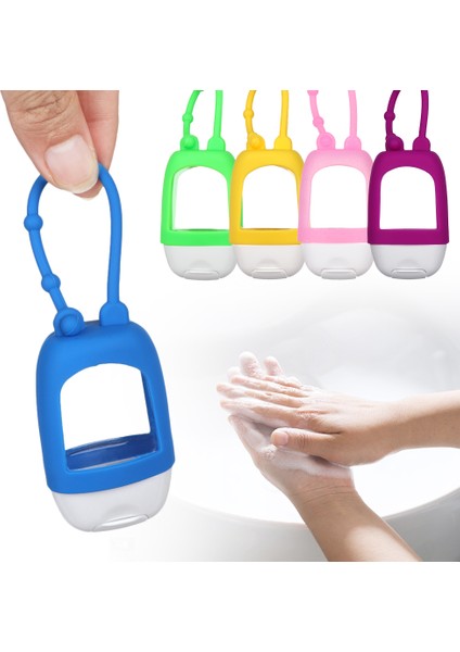 Mor Tarzı Yeni 30ML Mini Boş El Dezenfektanı Şişesi Dolum Konteynerleri Yeniden Kullanılabilir Silikon Koruyucu Kılıf Alt Seyahat Aksesuarları (Yurt Dışından) fırsatları