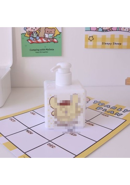 D Stili Sevimli Taşınabilir Yeniden Kullanılabilir Seyahat El Pompası Sıvı Sabun Dispenseri Banyo Şampuan Duş Jeli Losyon Basın Pompası Şişe 250ML (Yurt Dışından)