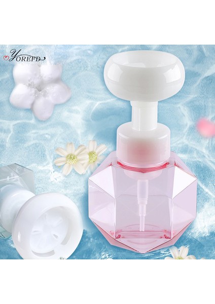 Pembe Tarzı Oyorefd 300ML Şeffaf Çiçekler Köpük Pompalı Şişe Basınç Tipi Köpük Dağıtıcı Yüz Temizleyici El Dezenfektanı Sabun Şişeleri (Yurt Dışından) fiyatları
