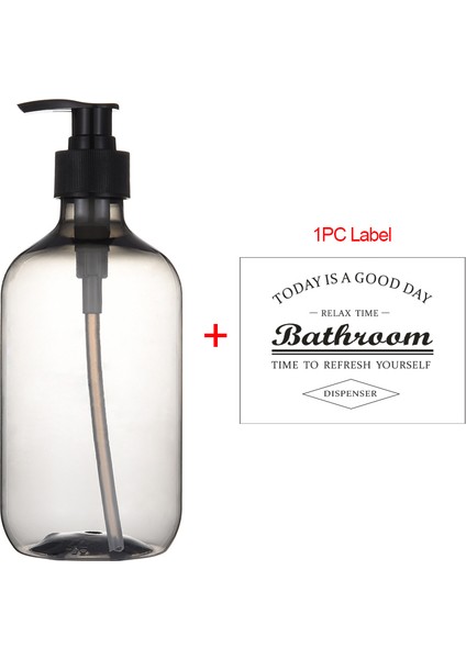 Bir Stil 500ML 500ML Sabunluk Şişe Mutfak El Dezenfektanı Şişesi Kozmetik Şampuan Vücut Yıkama Losyon Şişesi Açık Seyahat Şişesi (Yurt Dışından)