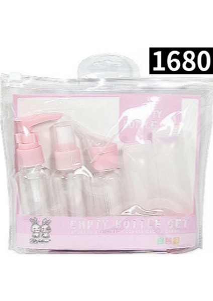 7 Adet Pembe 1680 Tarzı Seyahat Makyaj Şişeleri Plastik Mini Kozmetik Yüz Kremi Kapları Şeffaf Boş Konteyner Şişesi Kiti Aksesuarları (Yurt Dışından)
