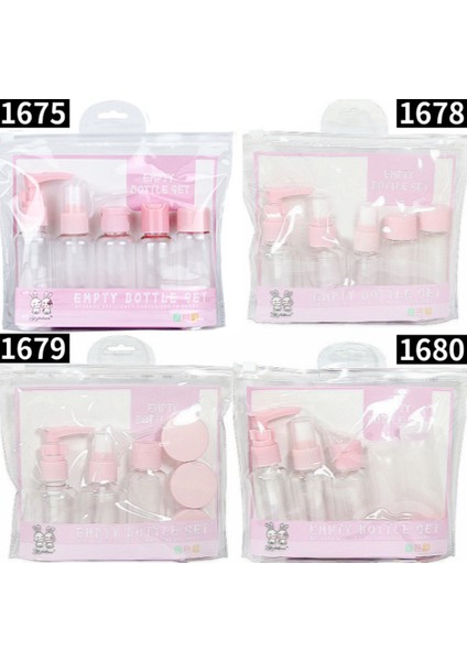 7 Adet Pembe 1680 Tarzı Seyahat Makyaj Şişeleri Plastik Mini Kozmetik Yüz Kremi Kapları Şeffaf Boş Konteyner Şişesi Kiti Aksesuarları (Yurt Dışından) fiyatları