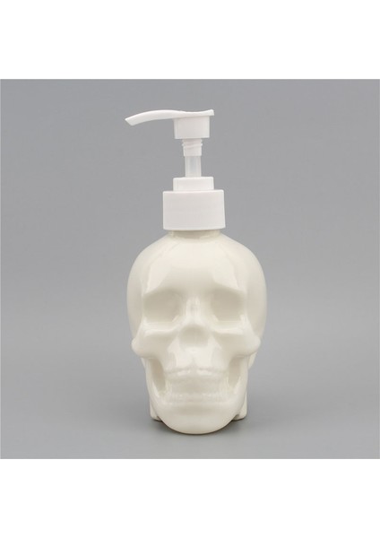 Beyaz Stil 350 ml 350 ml Kafatası Sıvı Sabunluk Duş Jeli Şampuan Doldurulabilir Şişe Ev Banyo Malzemeleri Şeffaf Sabunluk Pompası (Yurt Dışından)