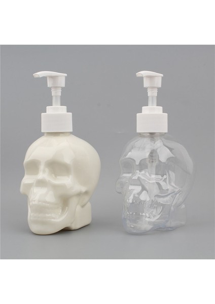 Beyaz Stil 350 ml 350 ml Kafatası Sıvı Sabunluk Duş Jeli Şampuan Doldurulabilir Şişe Ev Banyo Malzemeleri Şeffaf Sabunluk Pompası (Yurt Dışından) modelleri