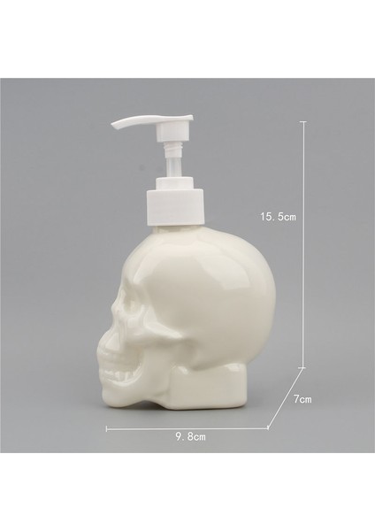 Beyaz Stil 350 ml 350 ml Kafatası Sıvı Sabunluk Duş Jeli Şampuan Doldurulabilir Şişe Ev Banyo Malzemeleri Şeffaf Sabunluk Pompası (Yurt Dışından) indirimleri