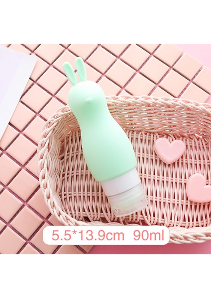 J Tarzı 88ML Sevimli Seyahat Kozmetik Şişeleri Silikon Jel Boş Kaplar Cilt Bakımı Duş Jeli Şampuan Kavanozları Araçları Taşınabilir Sıkma Dolum (Yurt Dışından)