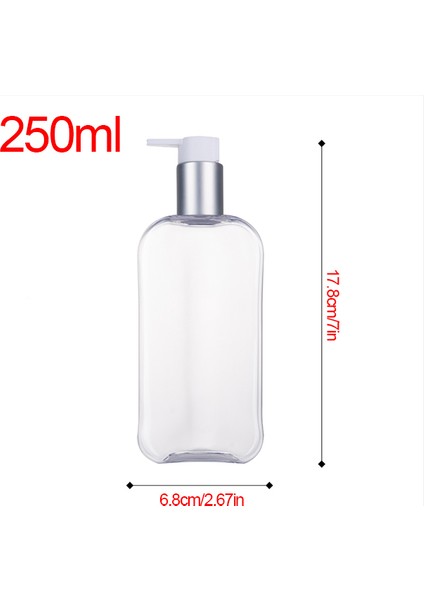 C Stili Kare Şekilli Sabun Dolumlu Şişe El Basma Boş Seyahat Taşınabilir Dispenser Yağ Duş Jeli Losyon Saklama Şişesi (Yurt Dışından)
