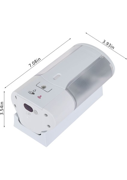 Stili Temizle 450ML Otomatik Sabunluk Duvara Monte Kızılötesi Algılamalı Akıllı Sıvı Sabunluk Mutfak Banyo Aksesuarı (Yurt Dışından)