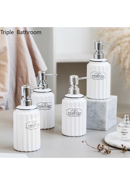 B1 Stili 370ML 1 Adet Modern Sıvı Sabun Şişeleri Seramik Saf Renk Banyo Dezenfektan Şişeleri Bileklikli El Dağıtıcı Tuvalet Aksesuarları (Yurt Dışından) modelleri