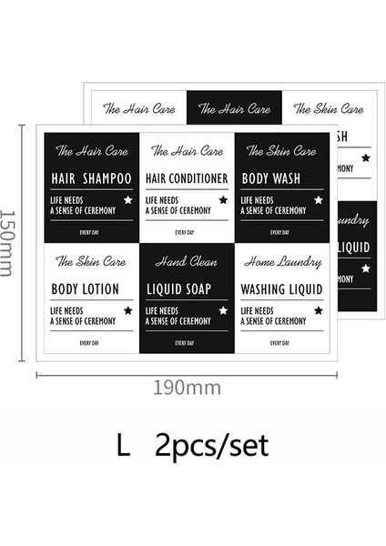 C Stili Banyo Şişeleri Etiket Sticker Kozmetik Losyon Sabun Dağıtıcı Işaretleri Yapışkan Etiketler Su Geçirmez Şampuan Saç Kremi Etiketleri (Yurt Dışından)