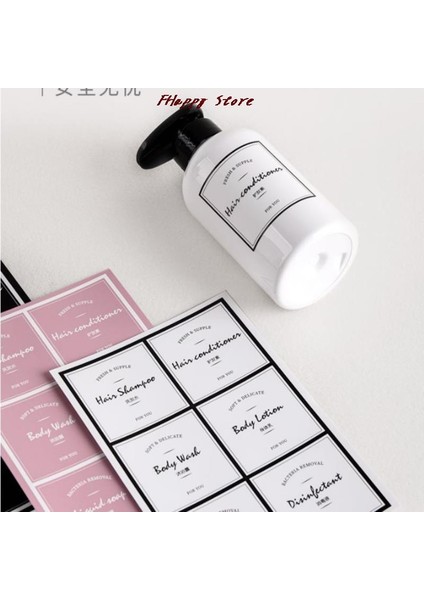 C Stili Banyo Şişeleri Etiket Sticker Kozmetik Losyon Sabun Dağıtıcı Işaretleri Yapışkan Etiketler Su Geçirmez Şampuan Saç Kremi Etiketleri (Yurt Dışından) fırsatları