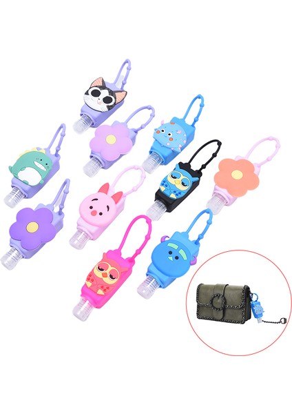 Kırmızı Stil Sevimli Çocuklar 30 ml Boş Seyahat Şişesi El Dezenfektanı Tutucusu ile Silikon Kılıf Sızdırmaz Doldurulabilir Taşınabilir Kaplar (Yurt Dışından) modelleri