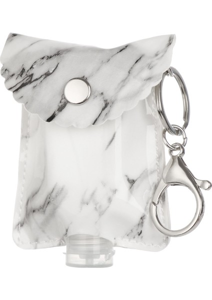 Type4 Beyaz Stil 30ML El Yıkama Şişesi Anahtarlık Tutucu Flip Kapak Yeniden Kullanılabilir Seyahat Doldurulabilir Şişeler Sabun Konteynerler Anahtarlık ile Taşınabilir (Yurt Dışından)