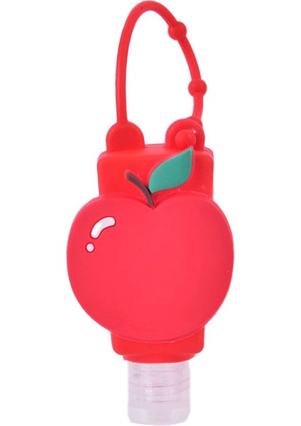 Beyaz Stil Sevimli Çocuklar 30 ml Boş Seyahat Şişesi El Dezenfektanı Tutucusu ile Silikon Kılıf Sızdırmaz Doldurulabilir Taşınabilir Kaplar (Yurt Dışından)