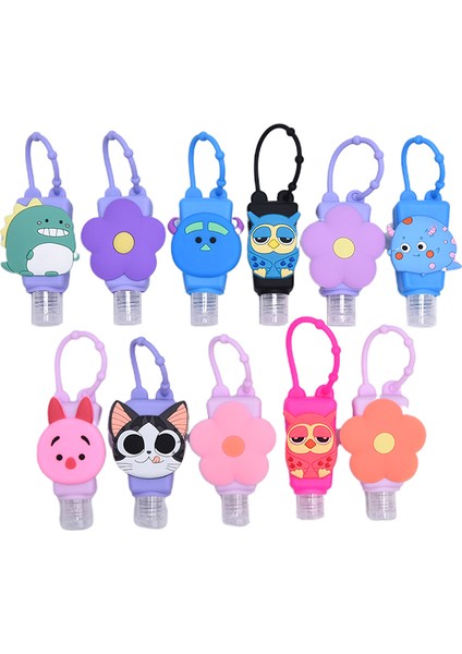 Beyaz Stil Sevimli Çocuklar 30 ml Boş Seyahat Şişesi El Dezenfektanı Tutucusu ile Silikon Kılıf Sızdırmaz Doldurulabilir Taşınabilir Kaplar (Yurt Dışından) fiyatları