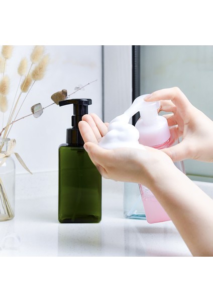 Hunel Stili 450 ml Dolumlu Sabun Pompası Şişesi Kare Sıvı Losyon Şampuan Dağıtıcı Banyo Duş Köpüklü Boş Şişe (Yurt Dışından) indirimleri